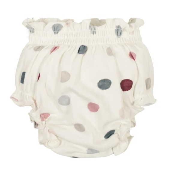 Gerber Other - Polka dot diaper cover - new! - baby girl diaper cover - cream ruffled bloomers